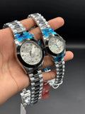 Silver Blue Bezel Set (White Dial) ZS BRAND