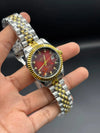 Rolex Datejust 36 – Two-Tone Gold & Steel with Red Vignette Diamond Dial ZS BRAND