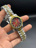 Rolex Datejust 36 – Two-Tone Gold & Steel with Red Vignette Diamond Dial ZS BRAND