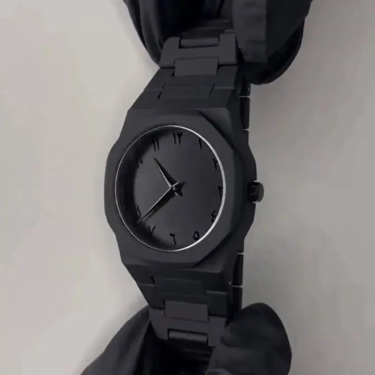 Arabic Aura Full Black Luxury Waterproof Wrist Watch ZS BRAND