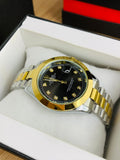 Men - Date Only - Two Tone Black Dial ZS BRAND