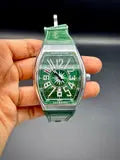 Franck Muller – Green Dial with Silver Case & Green Leather Strap ZS BRAND