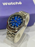 Men - Date Only - Silver With Blue Dial GRR ZS BRAND
