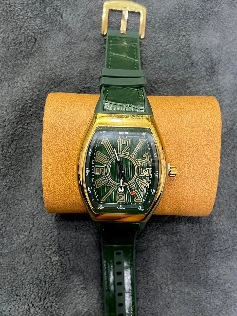 Franck Muller – Green Dial with Gold Case & Green Leather Strap ZS BRAND